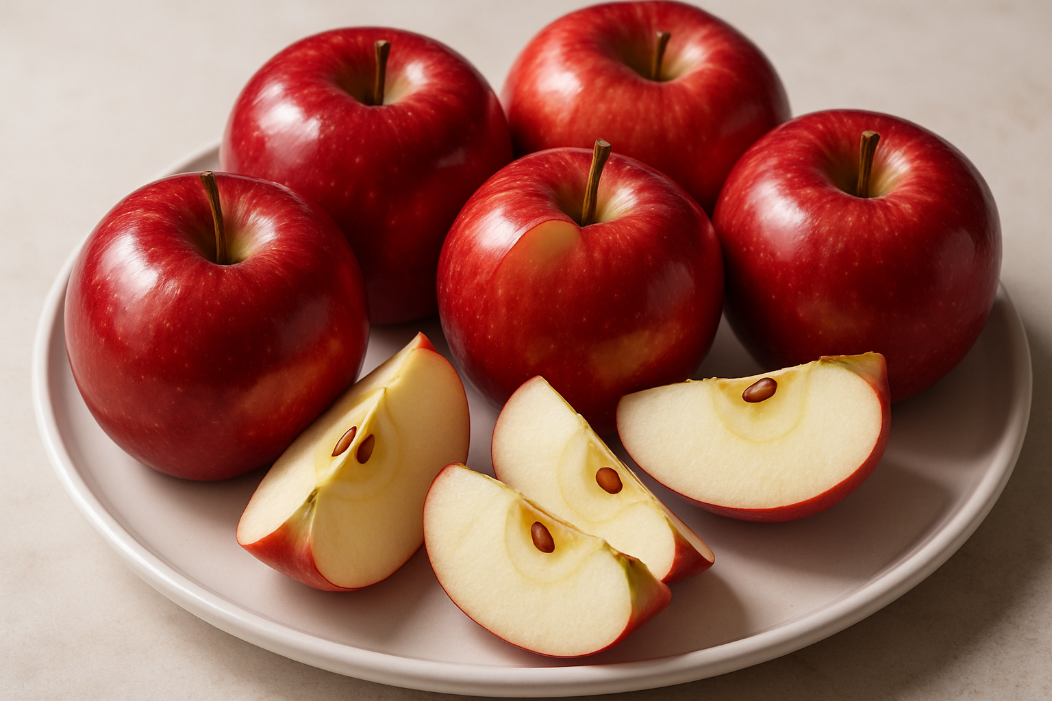 more apples and sliced